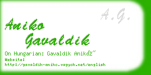 aniko gavaldik business card